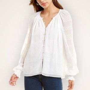 NWT Ramy Brook Colleen Long Sleeve Blouse